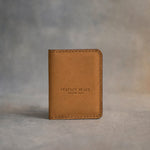 Perfect Peace Isaiah 26:3 Indian Summer full-grain leather wallet, Christian scripture gift