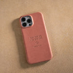 Fear Thou Not Isaiah 41:10 handcrafted leather iPhone case, Christian scripture gift