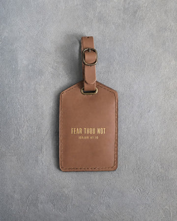 Isaiah 41:10 luggage tag – "fear thou not" bible verse gift