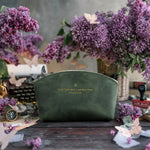 Fear Thou Not Isaiah 41:10 full-grain leather makeup bag, Christian scripture gift