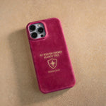 No Weapon Formed Against Thee Isaiah 54:17 handcrafted leather iPhone case, Christian scripture gift