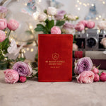 No Weapon Formed Against Thee Isaiah 54:17 Poppy Red full-grain leather passport cover, Christian scripture gift