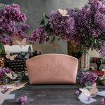Arise, Shine Isaiah 60:1 full-grain leather makeup bag, Christian scripture gift