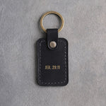 Jer. 29:11 Black handcrafted leather keychain, Christian scripture gift