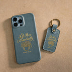 Life More Abundantly John 10:10 handcrafted leather iPhone case, Christian scripture gift