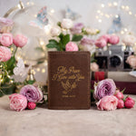 My Peace I Give Unto You John 14:27 Sicilian Brown full-grain leather passport cover, Christian scripture gift