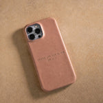 Greater Love Hath No Man John 15:13 handcrafted leather iPhone case, Christian scripture gift