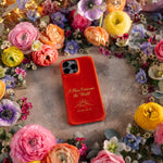 I Have Overcome The World John 16:33 handcrafted leather iPhone case, Christian scripture gift