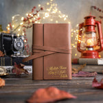 Meditate Therein Day & Night Joshua 1:8 handcrafted leather journal, Christian scripture gift