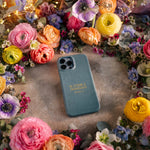 Be Strong & Courageous Joshua 1:9 handcrafted leather iPhone case, Christian scripture gift