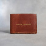 Be Strong & Courageous Joshua 1:9 full-grain leather wallet, Christian scripture gift