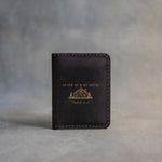 As For Me & My House Joshua 24:15 Dark Espresso full-grain leather wallet, Christian scripture gift