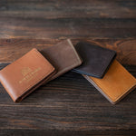 As For Me & My House Joshua 24:15 full-grain leather wallet, Christian scripture gift