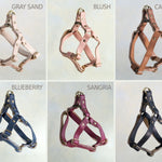Leather dog harnesses in eight more leather colors