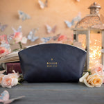 Believe Mark 11:24 full-grain leather makeup bag, Christian scripture gift