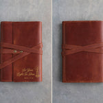 Let Your Light So Shine Matt. 5:16 handcrafted leather journal, Christian scripture gift