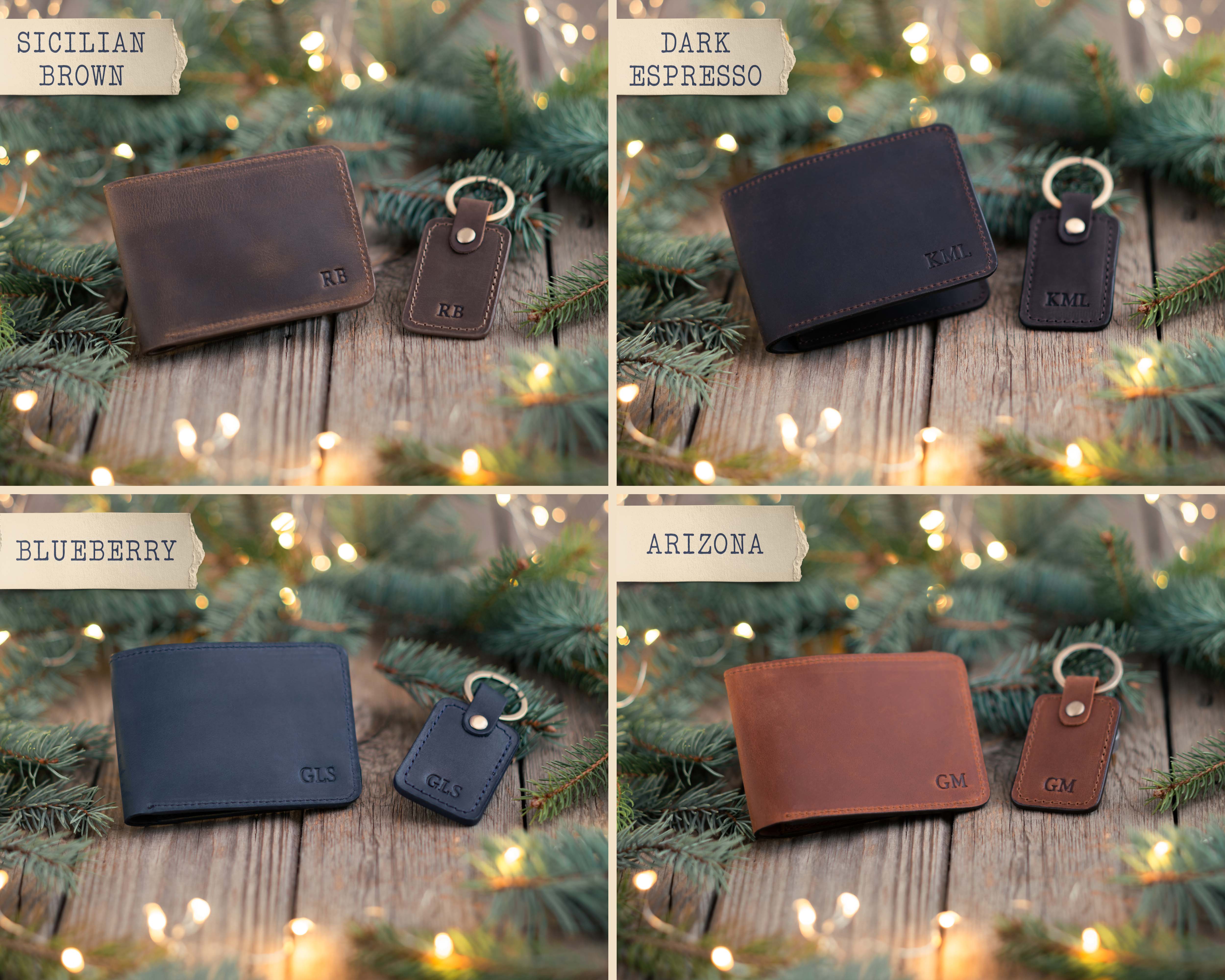 Mens wallet bifold trifold christmas