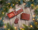 Mens wallet bifold trifold christmas