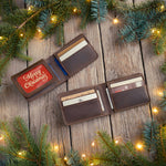 Personalized Leather Wallet - For Men - Full Grain Bifold