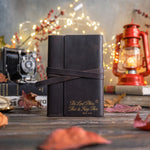 The Lord Bless Thee & Keep Thee Num. 6:24 Dark Espresso handcrafted leather journal, Christian scripture gift