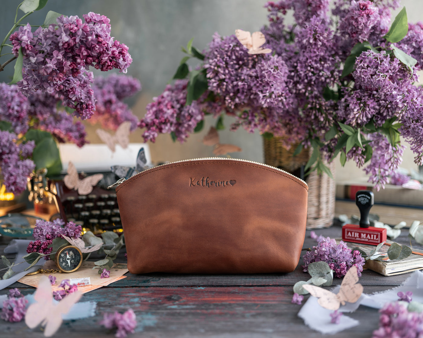 Makeup Bag In Arizona Leather
