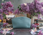 Makeup Bag In Turquoise Leather