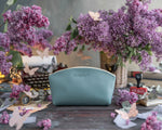 Makeup Bag In Turquoise Leather