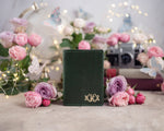 Personalized Passport Cover / Travel Wallet In Forest Green Leather