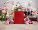 Personalized Passport Cover / Travel Wallet In Poppy Red Leather