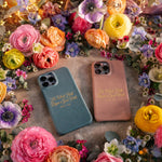 He Which Hath Begun A Good Work Phil. 1:6 handcrafted leather iPhone case, Christian scripture gift