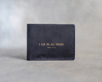 Philippians 4:13 men's wallet – bible verse christian gift