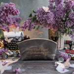 Peace Which Passeth Understanding Phil. 4:7 full-grain leather makeup bag, Christian scripture gift