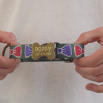 Dog Walking Set – Personalized Collar, Leash and Poop-Bag Holder