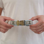 Personalized Aztec Dog Collar with Engraved Buckle