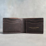Commit Thy Works Proverbs 16:3 Dark Espresso full-grain leather wallet, Christian scripture gift