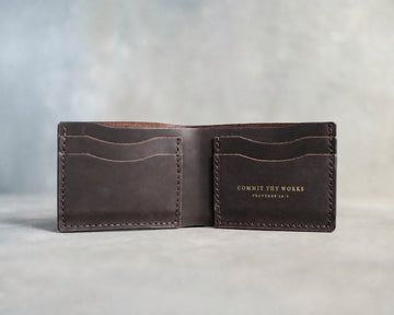 Proverbs 16:3 men's wallet – "commit thy works" bible verse gift