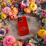 A Friend Loveth At All Times Prov. 17:17 handcrafted leather iPhone case, Christian scripture gift