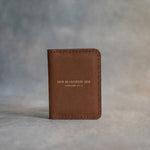 Iron Sharpeneth Iron Proverbs 27:17 full-grain leather wallet, Christian scripture gift