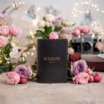 Trust In The Lord Proverbs 3:5 Dark Espresso full-grain leather passport cover, Christian scripture gift