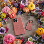 Strength And Honour Are Her Clothing Prov. 31:25 handcrafted leather iPhone case, Christian scripture gift