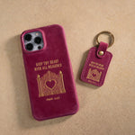 Keep Thy Heart With All Diligence Prov. 4:23 handcrafted leather iPhone case, Christian scripture gift