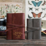 A Lamp Unto My Feet Psalm 119:105 handcrafted leather journal, Christian scripture gift