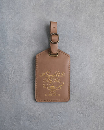 Psalm 119:105 luggage tag – "a lamp unto my feet" bible verse gift