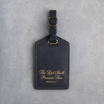 The Lord Shall Preserve Thee Psalm 121:7 Black full-grain leather luggage tag, Christian scripture gift