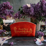 Fearfully & Wonderfully Made Psalm 139:14 full-grain leather makeup bag, Christian scripture gift
