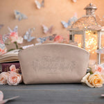 Fearfully & Wonderfully Made Psalm 139:14 full-grain leather makeup bag, Christian scripture gift