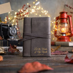 Let The Words Of My Mouth Psalm 19:14 handcrafted leather journal, Christian scripture gift