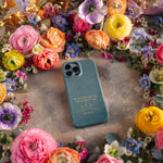 The Heavens Declare The Glory Of God Psalm 19 handcrafted leather iPhone case, Christian scripture gift