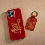 I Will Fear No Evil Psalm 23:4 handcrafted leather iPhone case, Christian scripture gift