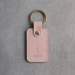The Lord Is My Shepherd Psalm 23 Blush handcrafted leather keychain, Christian scripture gift
